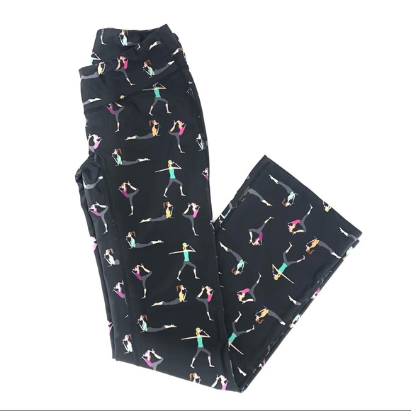 Wine Enthusiast Printed Straight Leg Yoga Pants, Size M - Picture 1 of 7